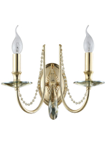 Бра Crystal Lux VICTORIA AP2 GOLD/AMBER