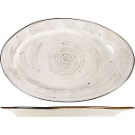 Блюдо «Пастораль» овальное;фарфор;,H=23,L=325,B=205мм;серый (Цвет: серый)