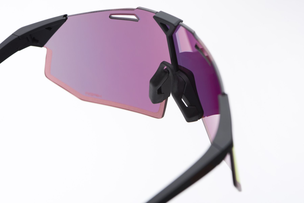 Спортивные очки 100% HYPERCRAFT SQ Soft Tact Black - HiPER Red Mirror Lens