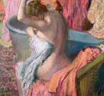 Эдгар Дега. 1895 (ок). Сидящая купальщица. Молле-дель-Вальес, музей Абелло.