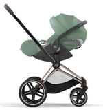 Коляска 3 в 1 Cybex Priam IV Rosegold complete и автокресло Cloud T i-Size Leaf Green Plus Off White