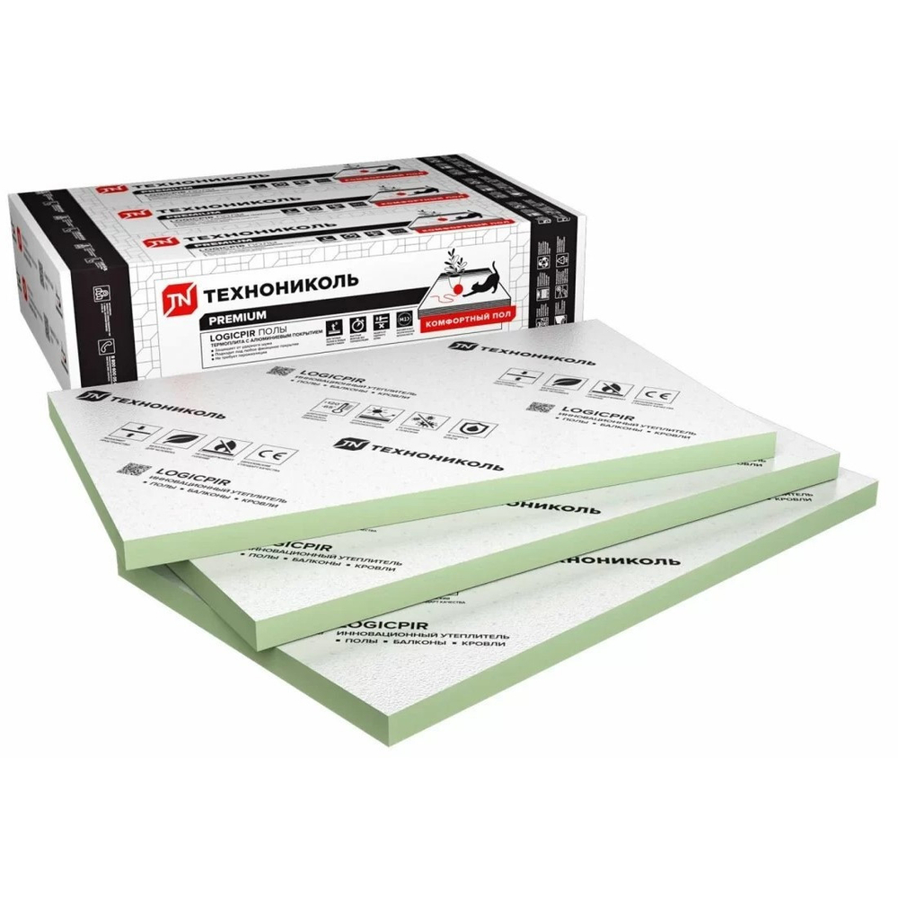 Теплоизоляция Технониколь Logicpir Полы ФЛ/ФЛ 1200х600х20 мм