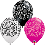 Шар латексный 28см Дамаск (Ассорти)
