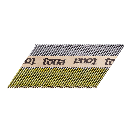 Реечные гвозди по дереву для нейлера, гладкие, БЕЗ ПОКРЫТИЯ, Toua 90/100 мм