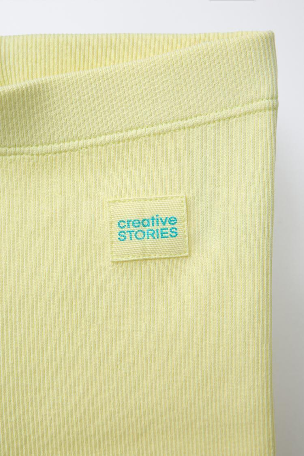 ZARA ШОРТЫ-ВЕЛОСИПЕДКИ В РУБЧИК, ПАСТЕЛЬНО-ЖЕЛТЫЙ