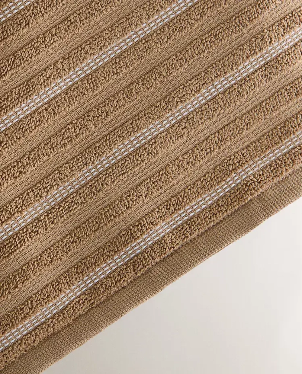 ZARA HOME КУХОННОЕ ПОЛОТЕНЦЕ ИЗ МАХРОВОГО ХЛОПКА В ПОЛОСКУ, БЕЖЕВЫЙ