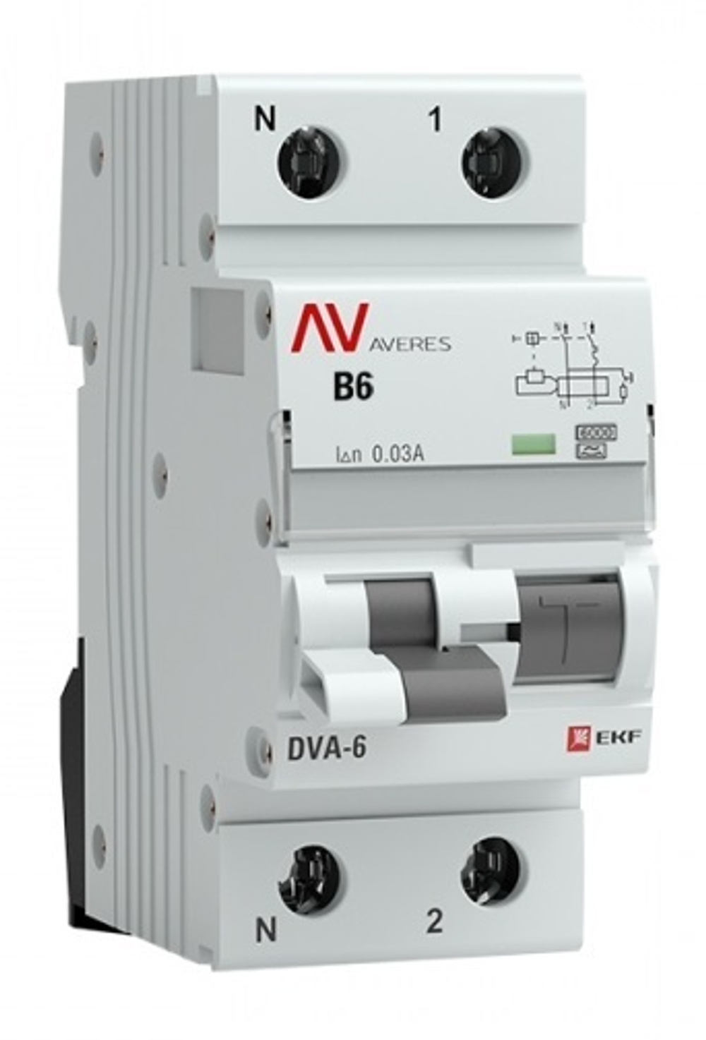 Автомат дифференциальный EKF rcbo6-1pn-6B-30-a-av