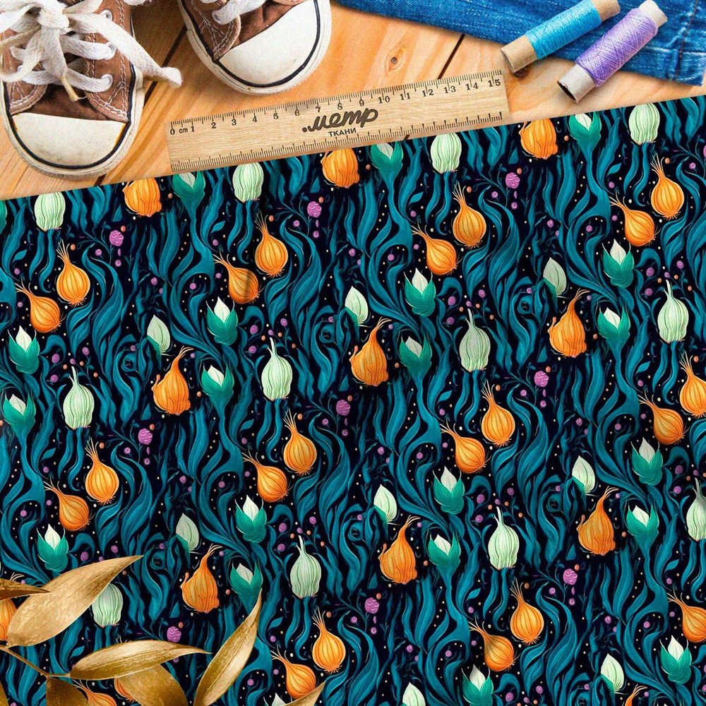Ткань премиум дюспо фантазийные луковки