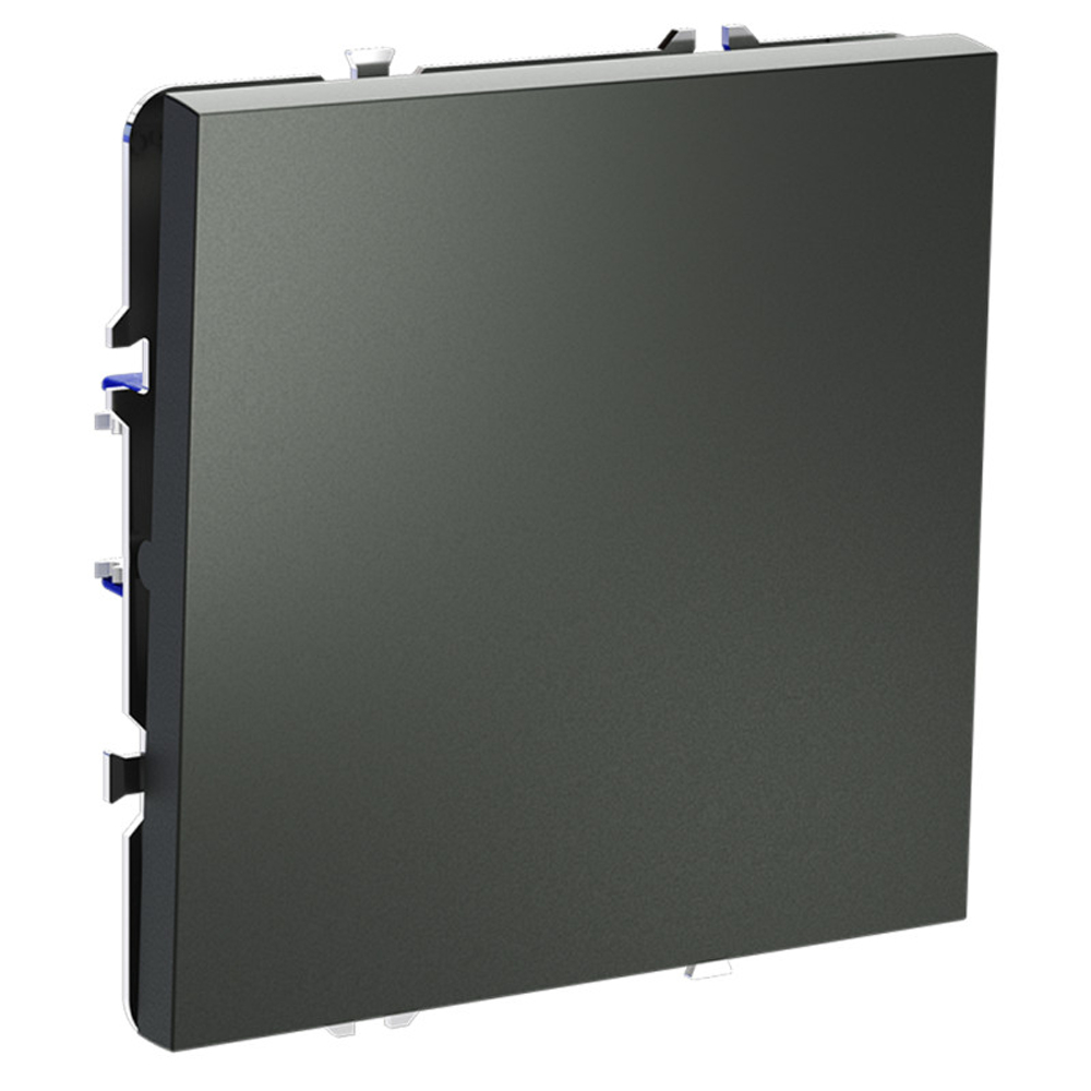 Выключатель с самовозвратом встраиваемый VOLTUM S70 одноклавишный 10А, (титан)