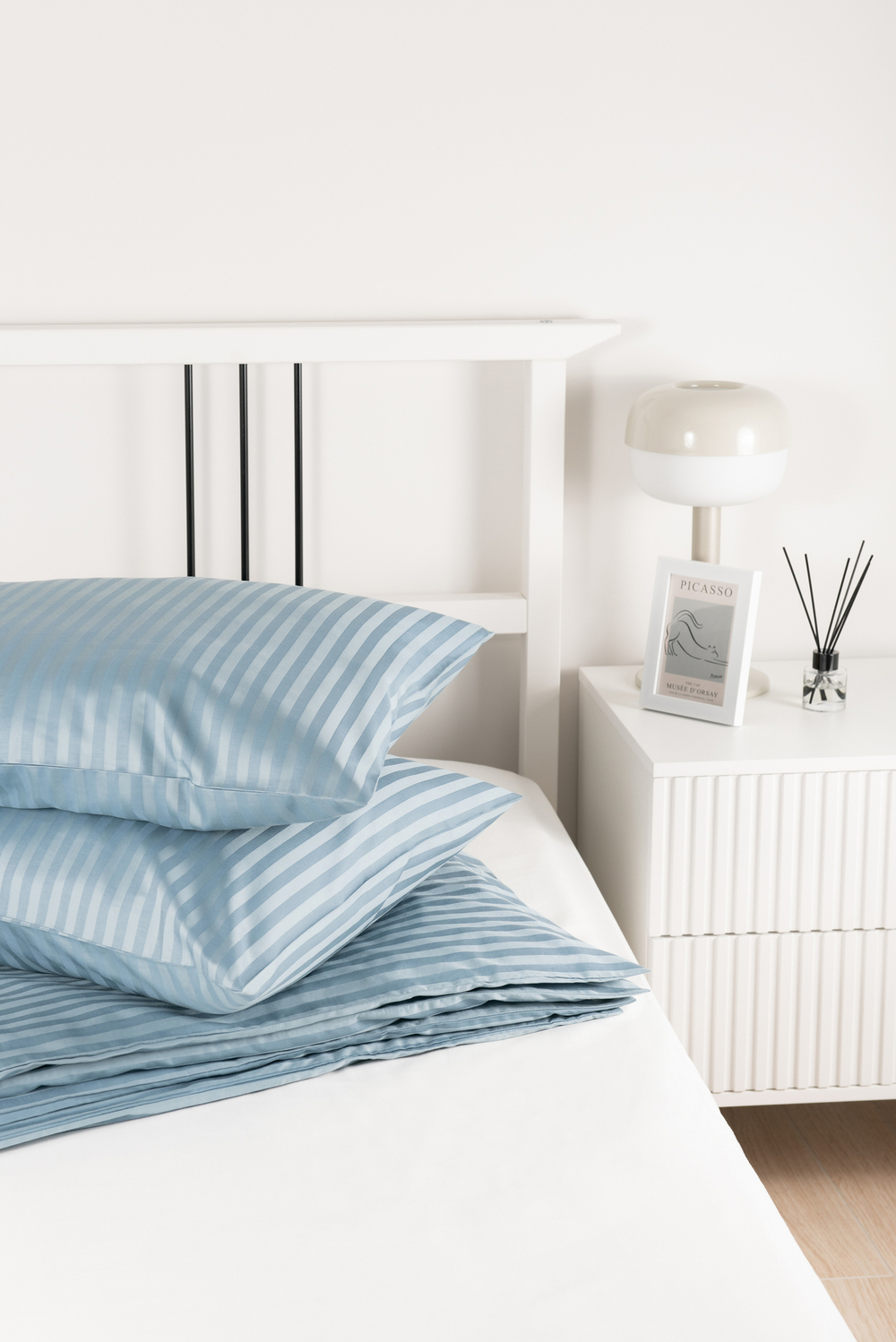 Наволочки сатин светло-синие купить