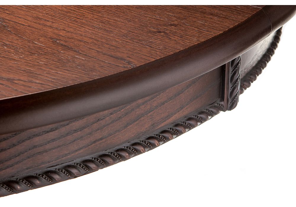 Деревянный стол Павия 90(120)х90х80 орех с коричневой патиной