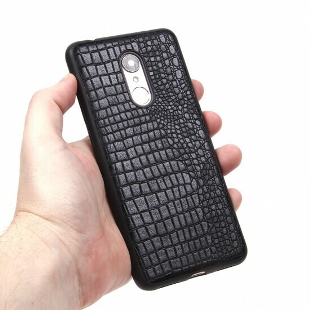 Панель из экокожи Рептилия для Xiaomi Redmi 5, 010027 Черный