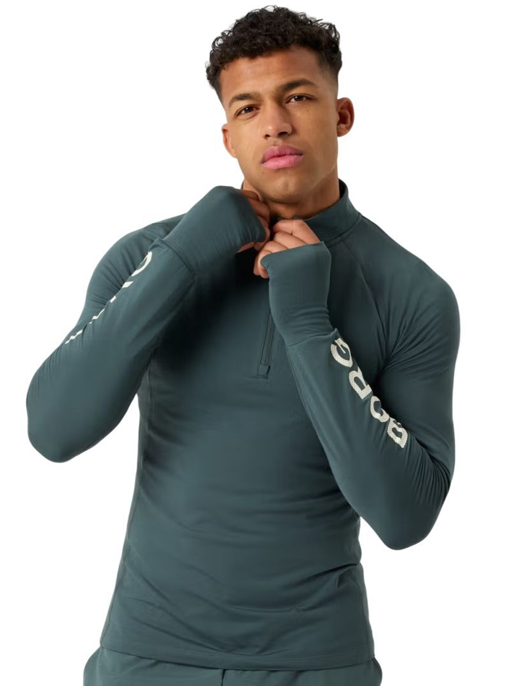 Мужская теннисная футболка с длинным рукавом Bjorn Borg Midlayer Half Zip - urban chic