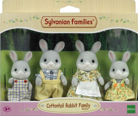 Игровой набор Sylvanian Families - Cottontail Rabbit Family - Семья серых кроликов - Сильвания Фэмили 4030