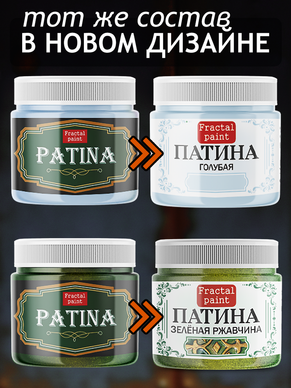 Комбо жидких патин (голубая+зеленая ржавчина) 2х20 мл
