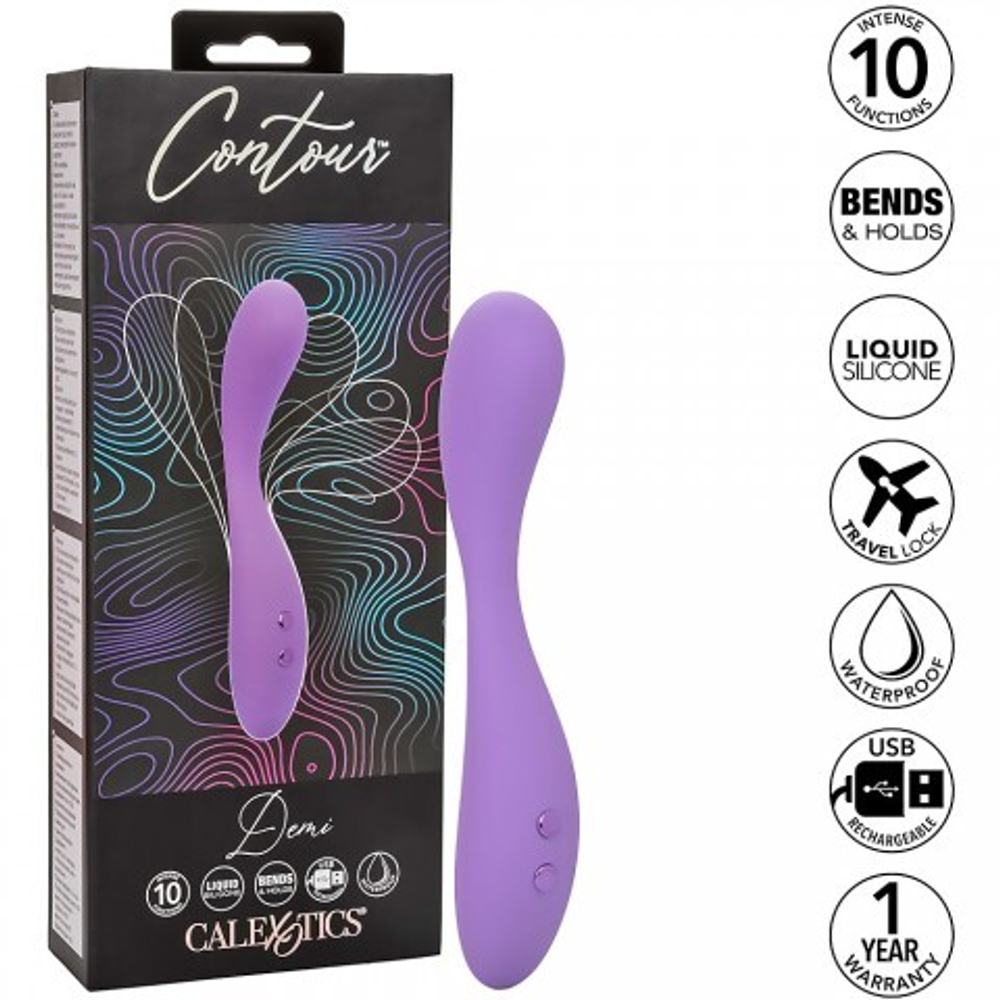 Вибростимулятор клитора ультрагибкий CalExotics Contour Деми, 13.25 x 2.5 см