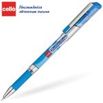 Ручка шариковая Cello "Butterflow" синяя, 0,7мм, грип, штрих-код