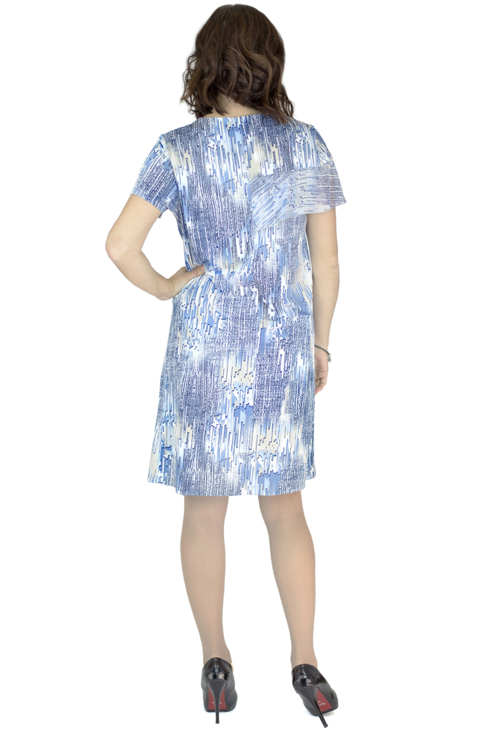 Трикотажное платье 1901ЛП, голуб-синий #172ГС051901ЛП