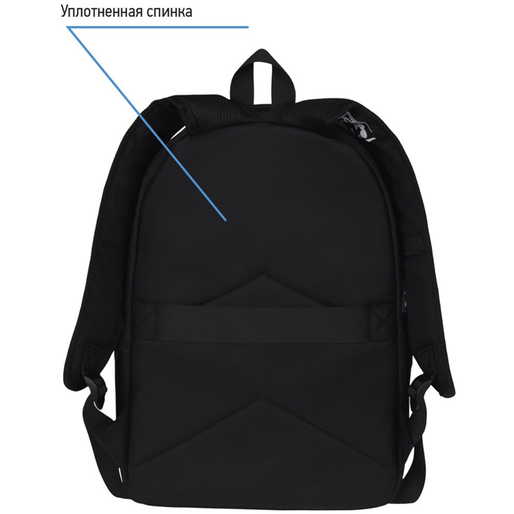 Рюкзак Berlingo Casual "Football black" 39,5*27*13см, 1 отделение, 3 кармана, уплотненная спинка