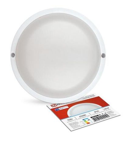 Светильник светодиодный СПП МД-1565-КРУГ 15Вт 6500К IP65 1350лм 140мм герметичный с микроволновым датчиком IN HOME 4690612044101