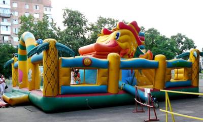 Надувной батут "Мульти-сафари-утка"