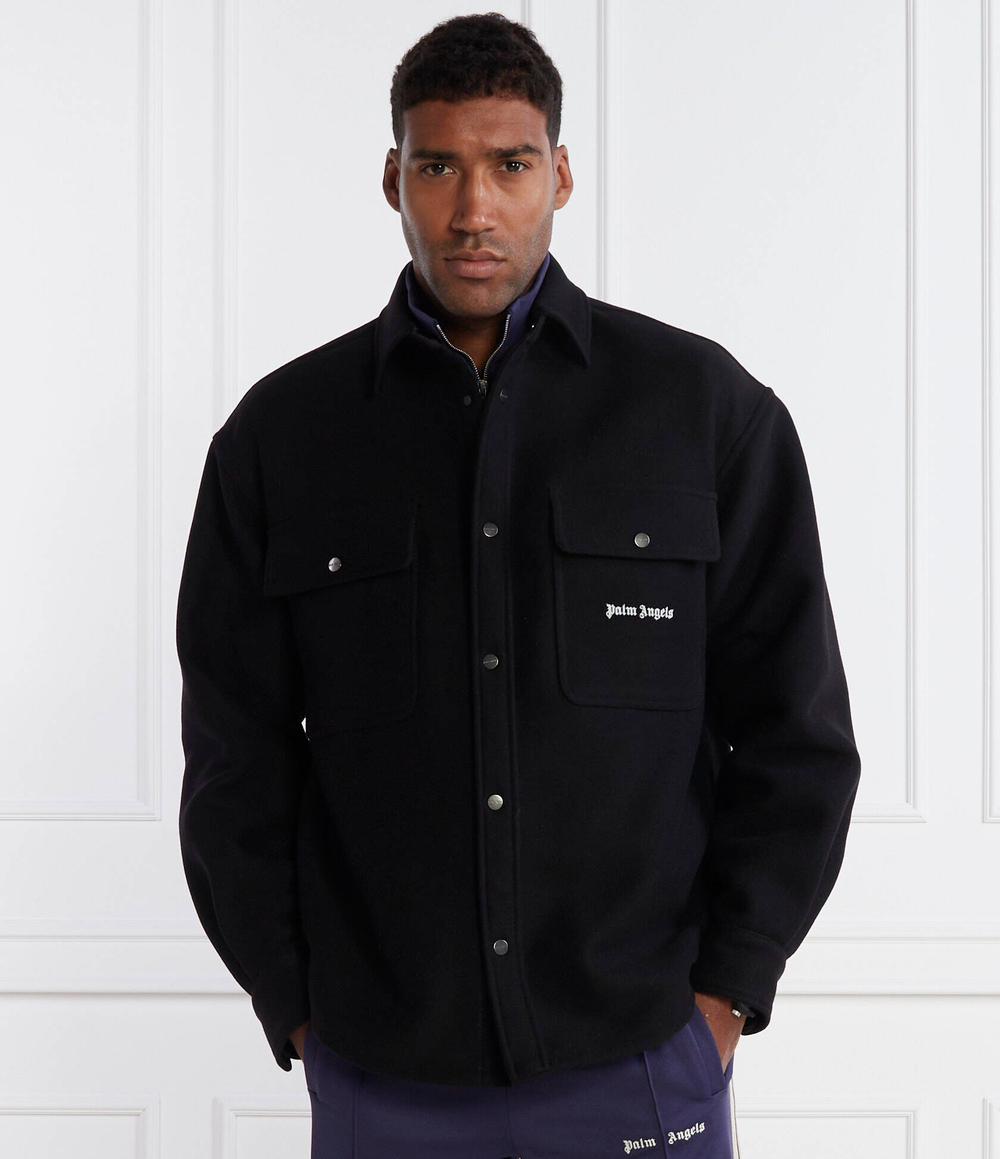 Хлопковая куртка Palm Angels - черный(PMES012F 23FAB002)