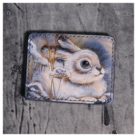 Кожаный картхолдер «Крольчонок»