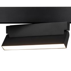 Магнитный трековый светильник ЭРА TRM20-2-22-12W3K BK светодиодный 12Вт 3000К черный для системы NOVA | Магнитные трековые светильники