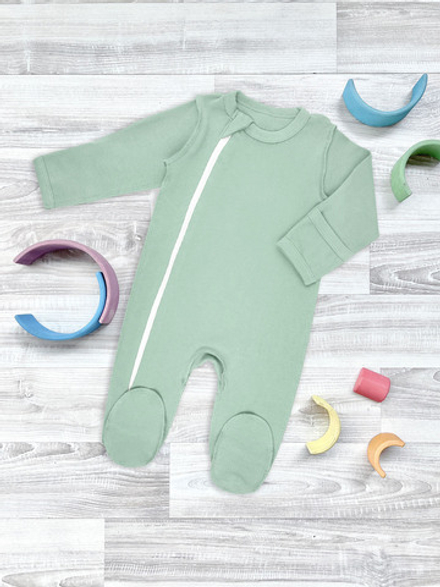 Комбинезон Mjölk Sleep and Play Magic Mint, швы наружу