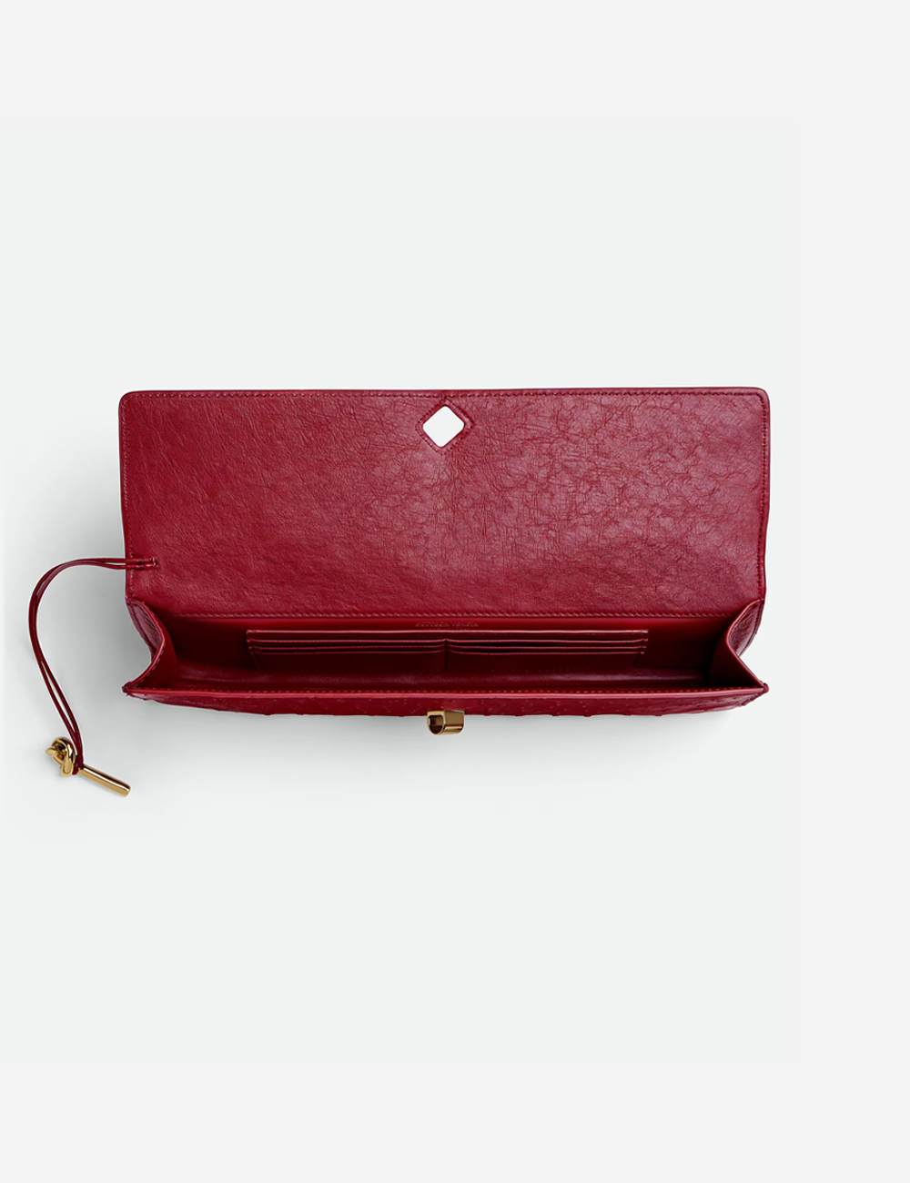 Клатч Bottega Veneta Andiamo Ostrich Dark red (805241V3RQ36321)