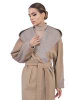 Пальто с капюшоном из кашемира