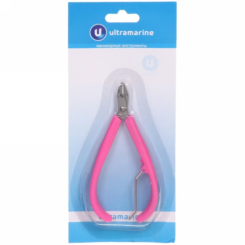 Кусачки для кутикулы, на блистере «Ultramarine», одна пружина, ручки пластик, цвет микс, на блистере,10см✦