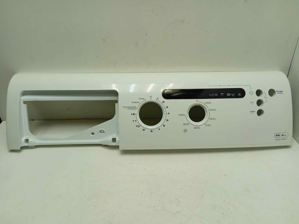 AWG235/1 кт179 Лицевая панель для стиральной машины Whirlpool AWG235/1 б/у