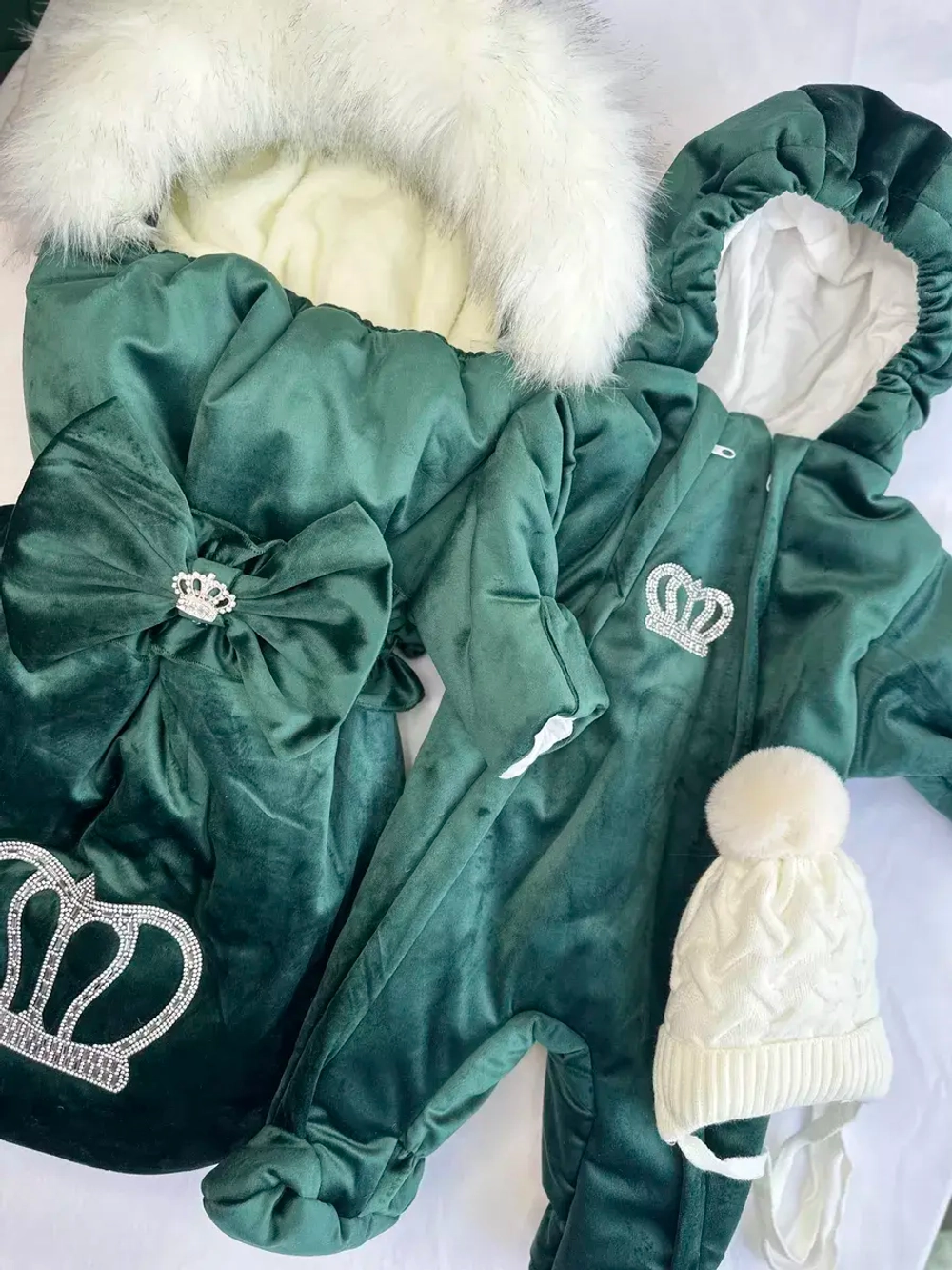 Конверт на выписку новорождённому зимний