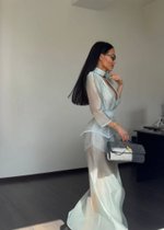 Платье Пятый элемент Ландыши на мятном, Голубой