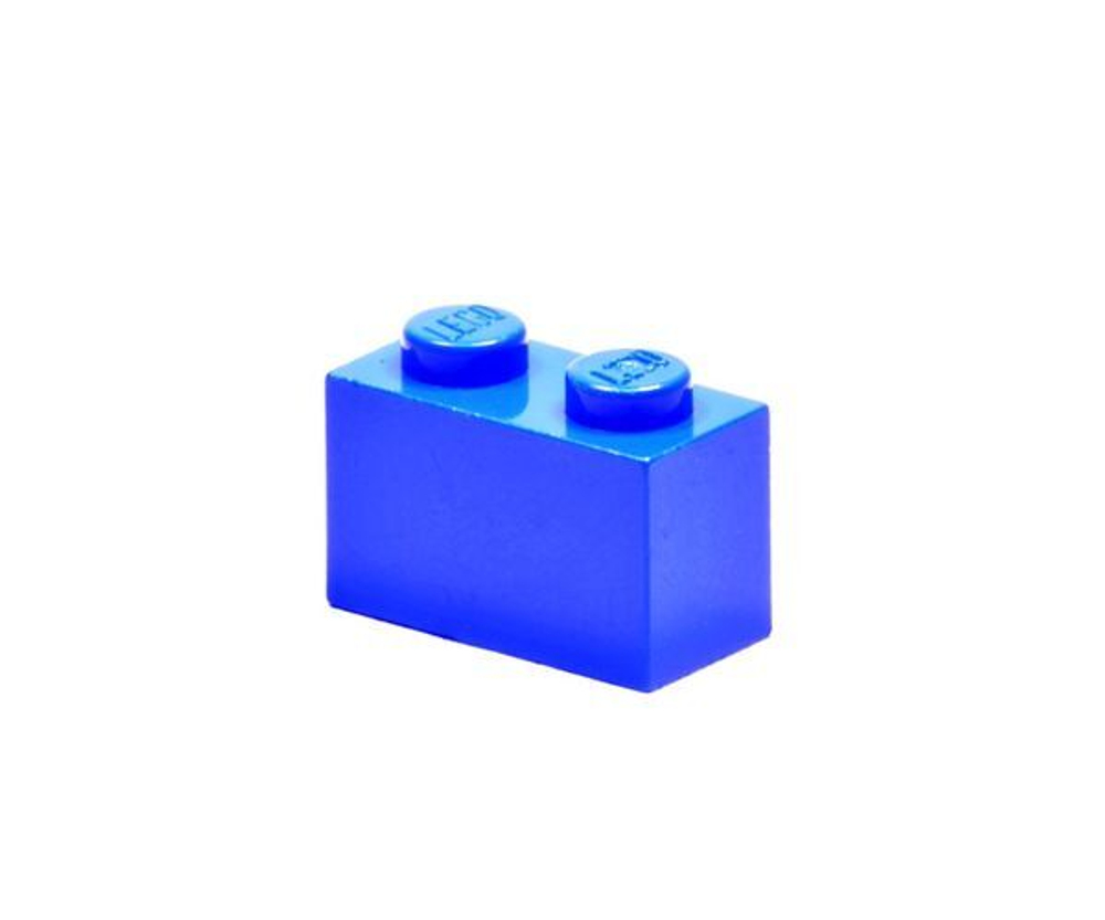Lego 50шт Кирпич 1х2 (синий) 300423