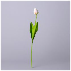 ЦВЕТОК ИСКУССТВЕННЫЙ ТЮЛЬПАН ДЛИНА=48СМ , ЦВЕТ КРЕМОВО-РОЗОВЫЙ МАЛ.УП.=60ШТ