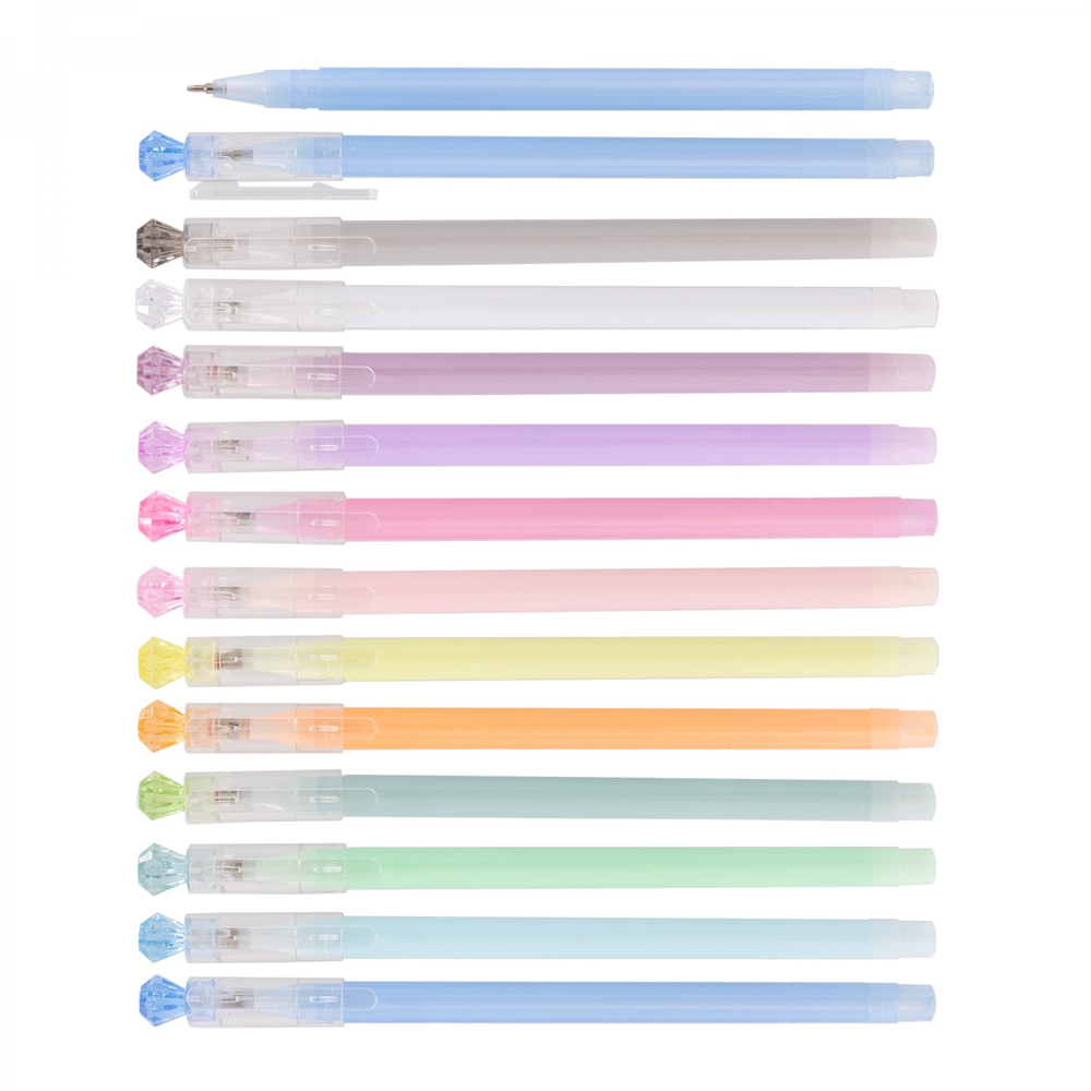 Набор шариковых ручек Alingar, "Кристалл", 12 цветов, 0.7 мм, на масляной основе, цветной пластик. корпус, ПВХ чехол, европодвес