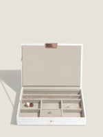 Органайзер для украшений и часов Stackers Classic Jewellery Box, 3 секции -Dove Grey & Rose (Navy Blue / темно-синий / Navy Blue / Органайзер с крышкой)