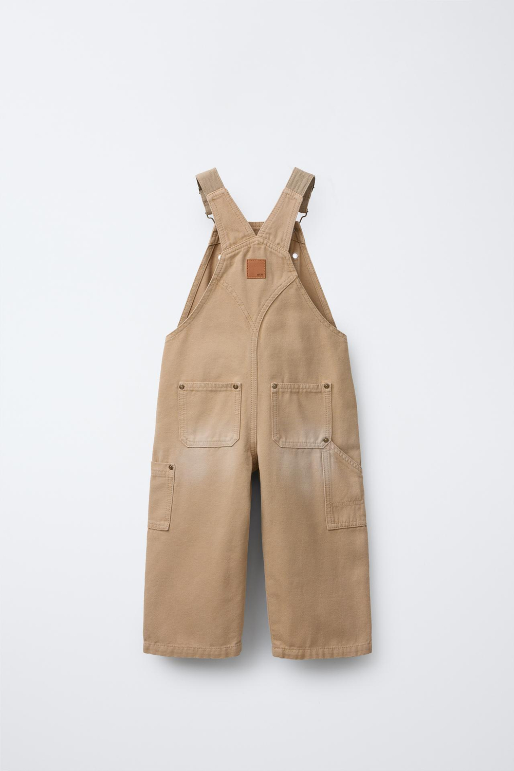 ZARA ДЛИННЫЙ ХОЛЩОВЫЙ КОМБИНЕЗОН, РЫЖЕВАТО-КОРИЧНЕВЫЙ