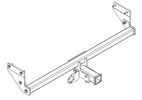 Фаркоп на KIA Soul под квадрат 2019- (без электрики, паспорт/сертификат в комплекте) Автос.KI 38B