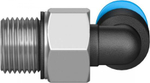 QSML-M7-4-100 Угловой штуцер с цанговым зажимом и резьбой