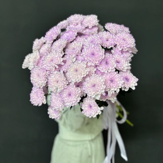 Букет из сиреневых хризантем, 9 шт.