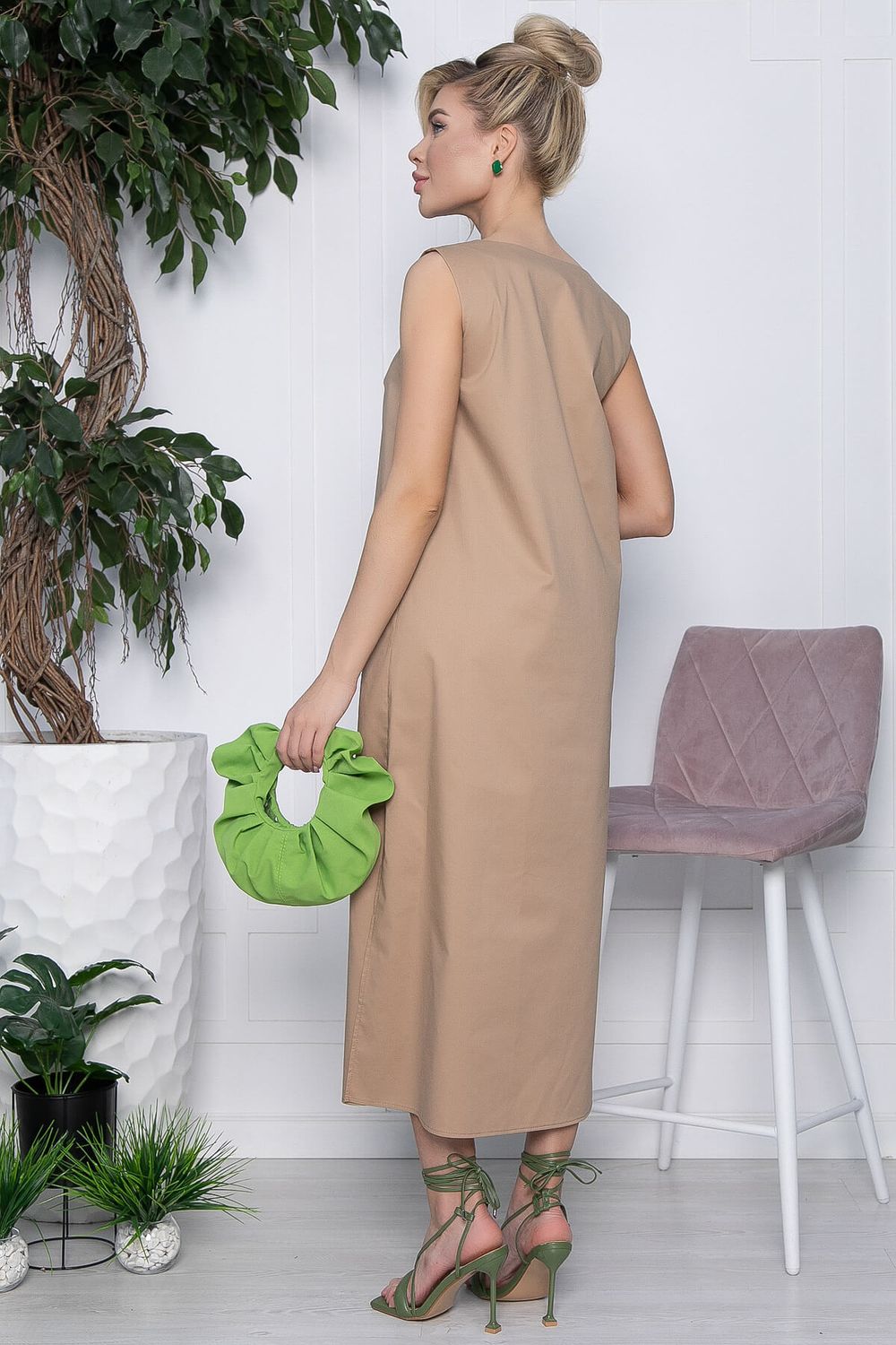 Платье Детали лета (бежевое) П13437-2М LT Collection