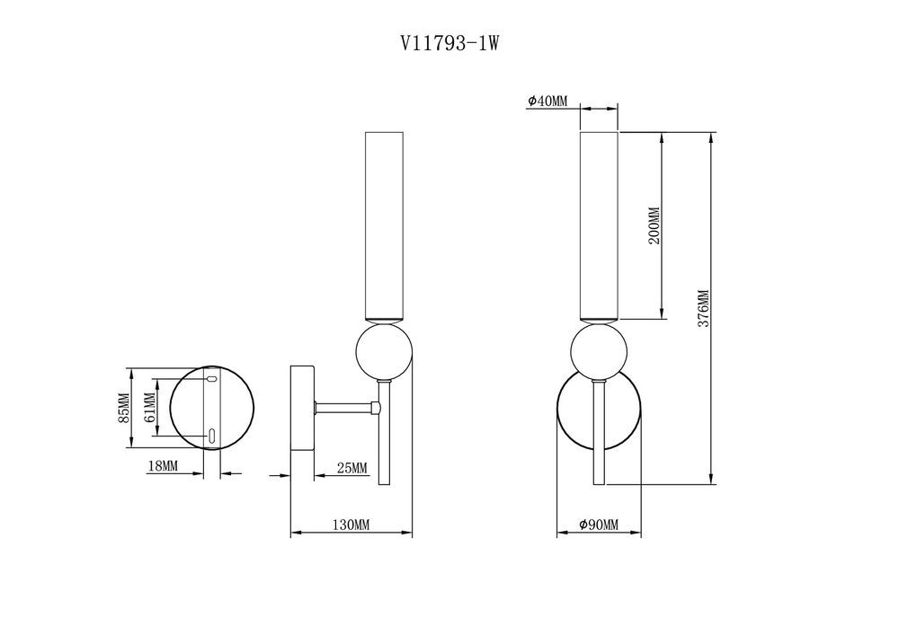 Светильник настенный Moderli V11793-1W Illis