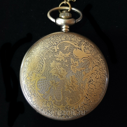Карманные часы Пентаграмма бронзового цвета с цепочкой