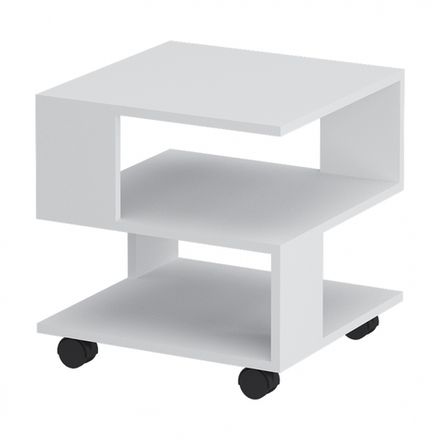 Стол журнальный 450 Париж (белый), МФ 1+1