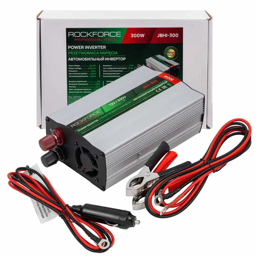 Инвертор (преобразователь напряжения) 300W RockForce RF-JBHI-300