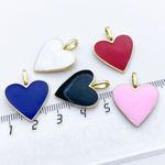 Подвеска Сердце, цвет золото+черный, размер 24*19 мм, цена за 1 шт