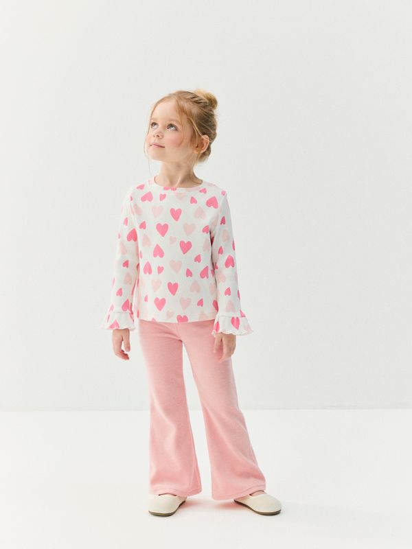 Брюки клеш из велюра 